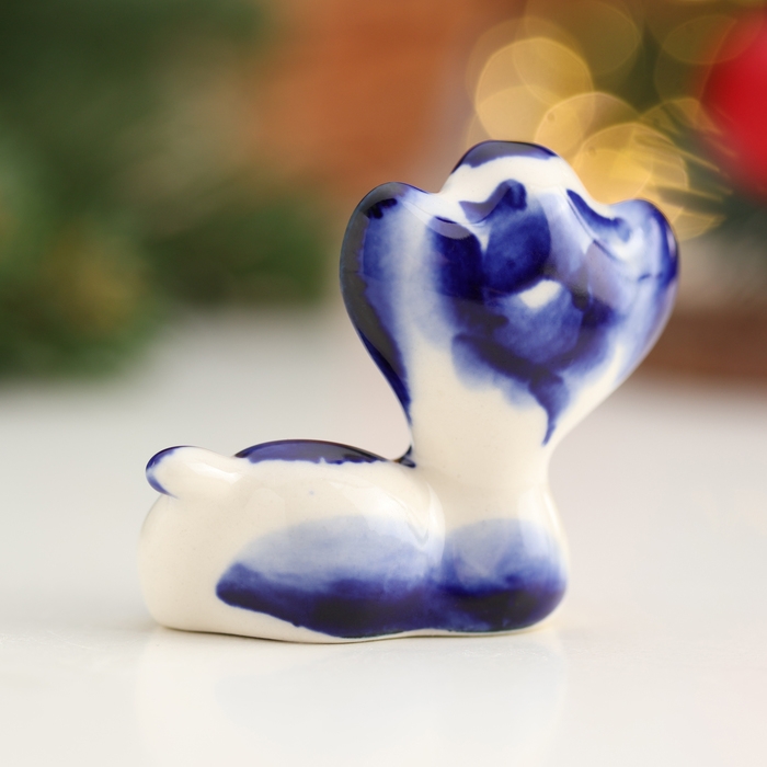 Новый год. Сувенир символ года Новый год. Сувенир символ года "Змея Маруся", гжель, 4,5 см