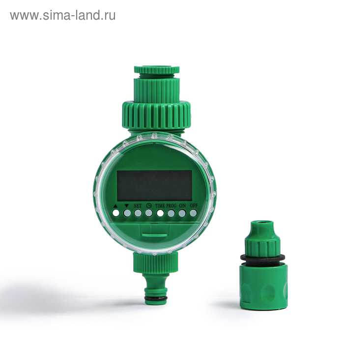 Таймер для полива, электронный, с комплектом коннекторов, пластик, Greengo Таймер для полива, электронный, с комплектом коннекторов, пластик, Greengo