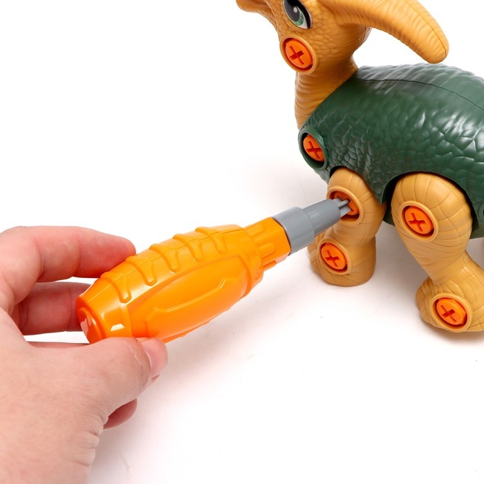 Конструктор винтовой «Паразауролоф», с отвёрткой, 28 элементов Конструктор винтовой «Паразауролоф», с отвёрткой, 28 элементов