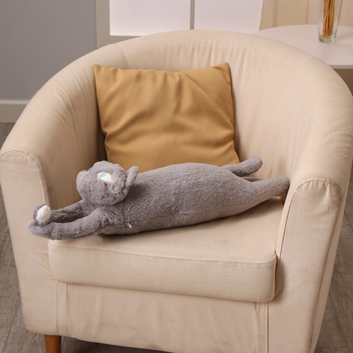 Мягкая игрушка «Кот», 70 см, цвет серый Мягкая игрушка «Кот», 70 см, цвет серый