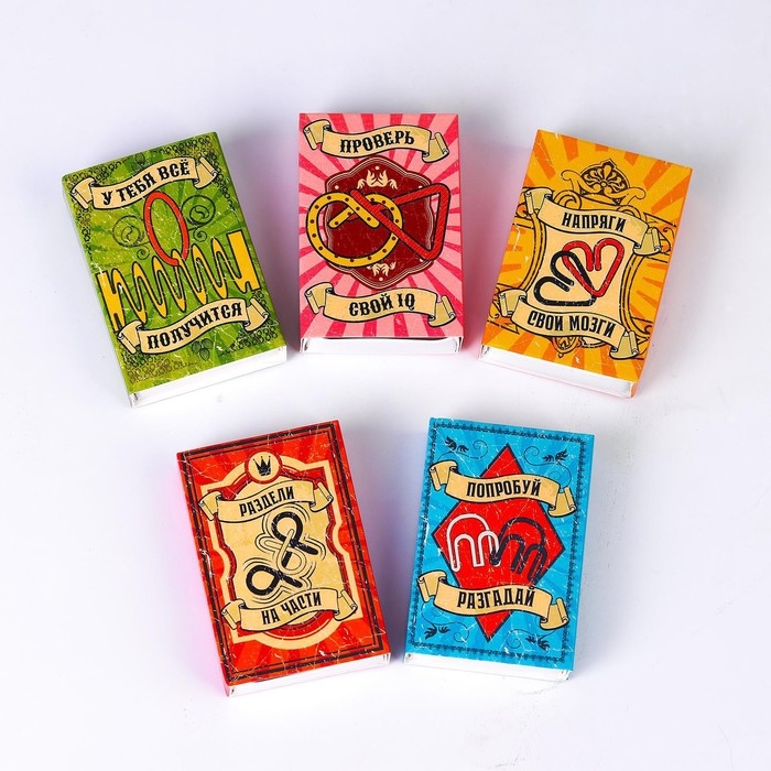 Головоломка «Для твоего IQ» металл, МИКС, в шоубоксе Головоломка «Для твоего IQ» металл, МИКС, в шоубоксе