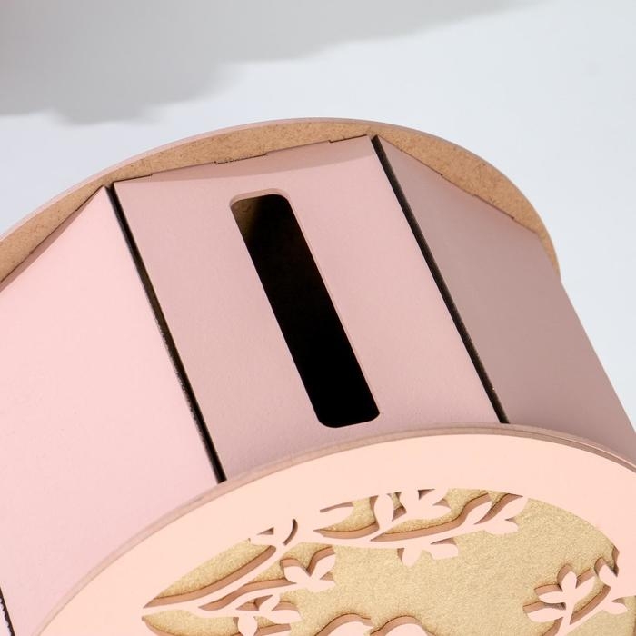 Семейный банк Семейный банк "Птицы", пудровый-золото, 21,7х13х21,7 см