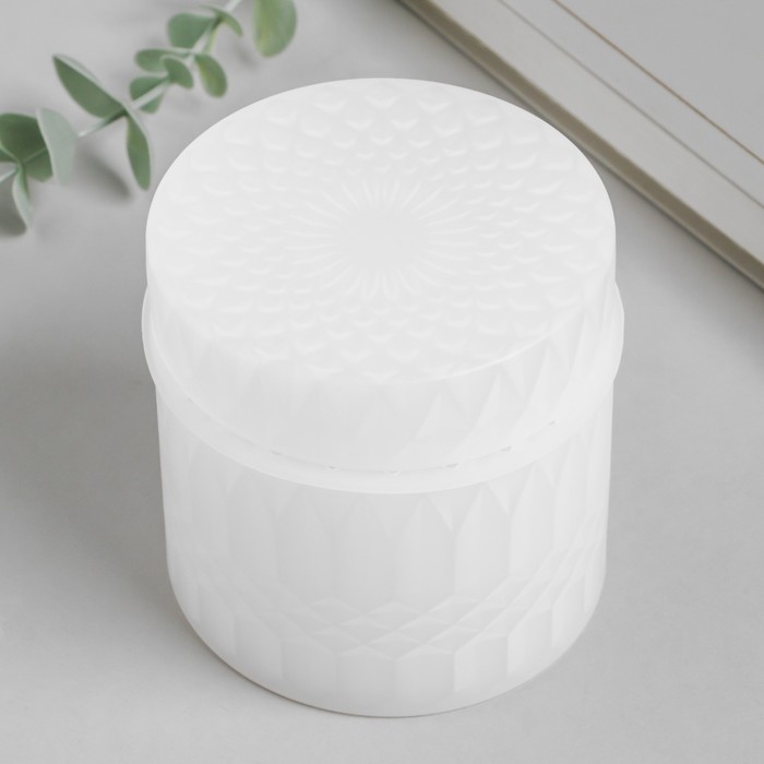 Молд силикон Молд силикон "Шкатулка круглая узорная" с крышкой 9,8х9,8х9,4 см