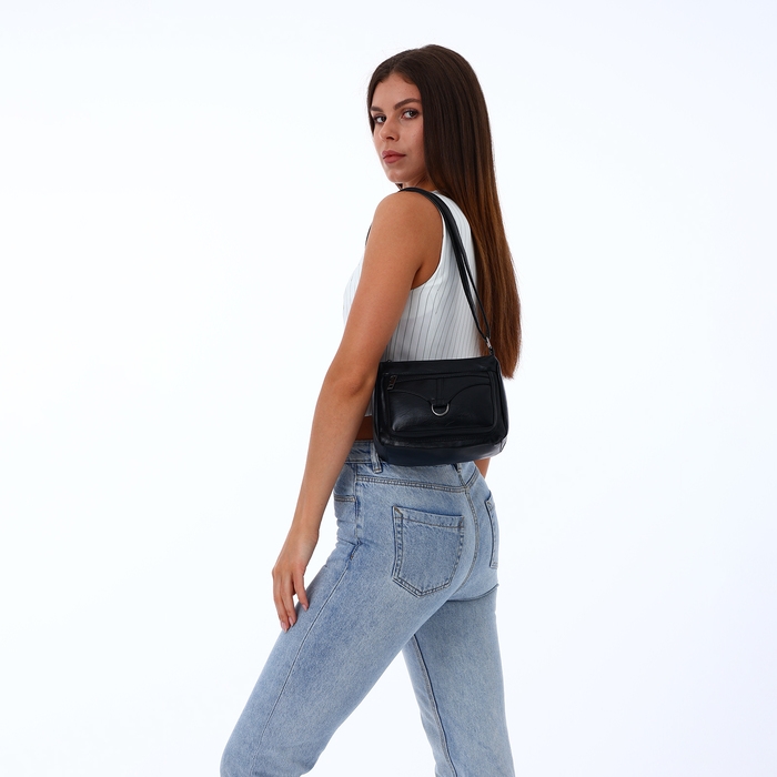 Сумка женская на молнии, цвет чёрный Сумка женская на молнии, цвет чёрный