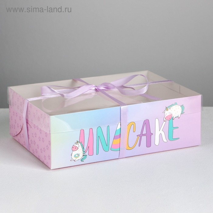 Коробка для капкейка, кондитерская упаковка, 6 ячеек, Unicake, 23 х 16 х 7.5 см Коробка для капкейка, кондитерская упаковка, 6 ячеек, Unicake, 23 х 16 х 7.5 см