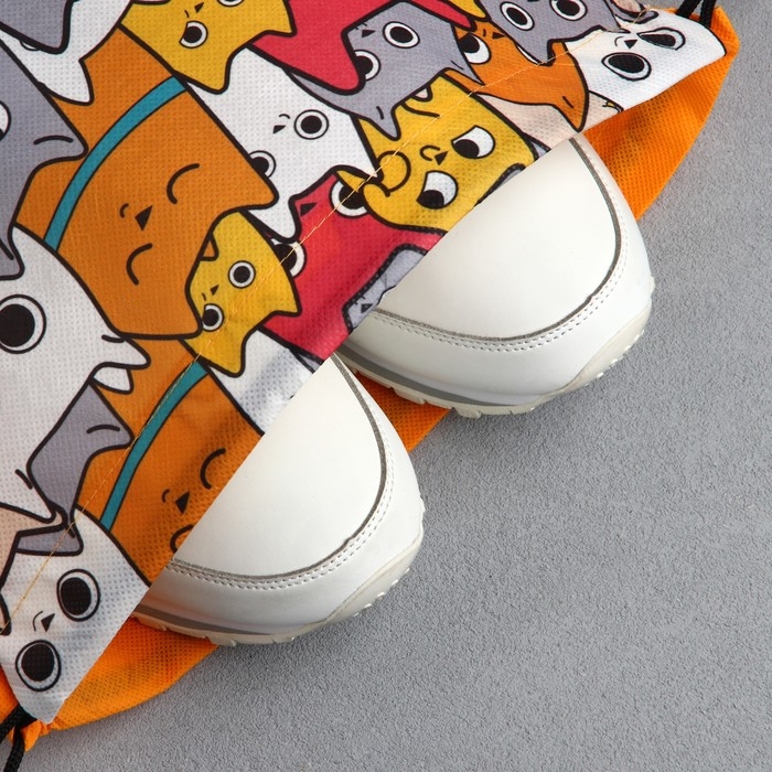 Мешок для обуви «Котики» с прозрачным окном 30 х 40 см Мешок для обуви «Котики» с прозрачным окном 30 х 40 см