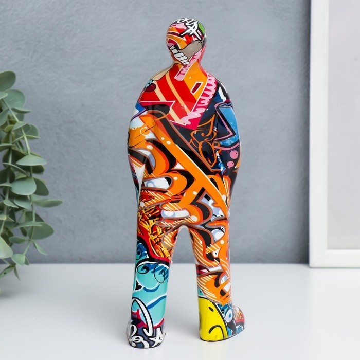 Сувенир полистоун  Сувенир полистоун "Парень, руки в карманах" граффити МИКС 22х7х8 см