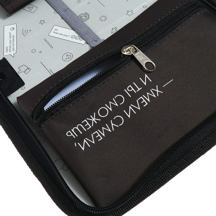 Пенал 1 секция 140 х 210 х 40 мм, откидной карман и косметичка, тканевый, Calligrata TOP Content Пенал 1 секция 140 х 210 х 40 мм, откидной карман и косметичка, тканевый, Calligrata TOP Content "Коты мемы"