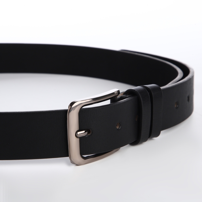Ремень мужской, ширина 3,5 см, винт, пряжка металл, цвет чёрный Ремень мужской, ширина 3,5 см, винт, пряжка металл, цвет чёрный