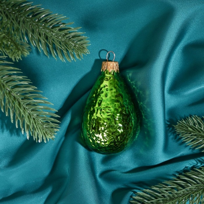 Елочное украшение Елочное украшение "Авокадо", в подарочной упаковке, h-8,5 см