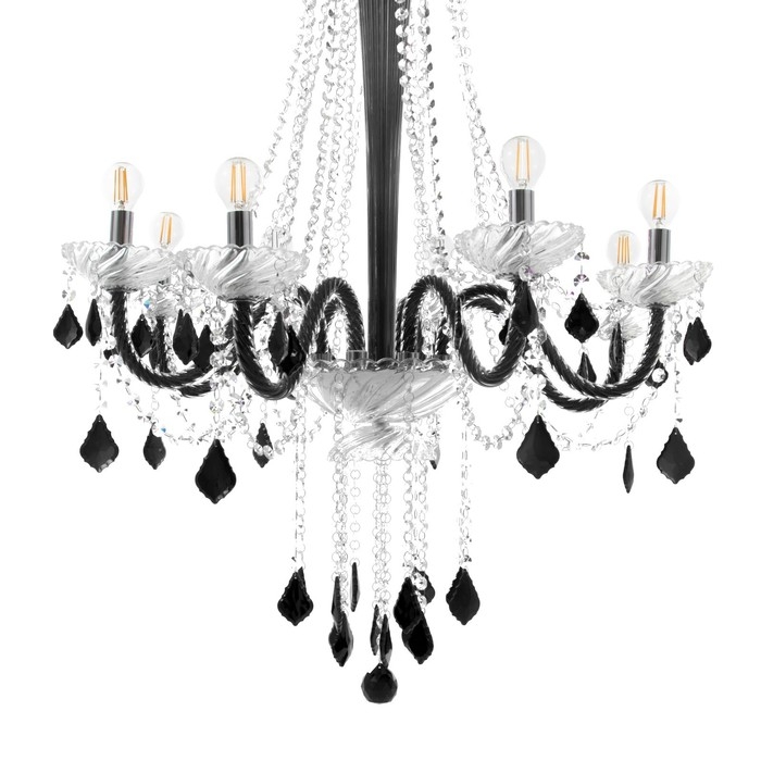 Люстра Люстра "Карина" 8хЕ14 40Вт черный 75х75х100-130см BayerLux