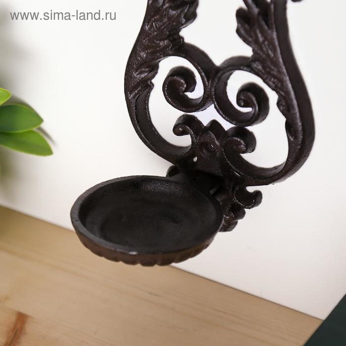 Подсвечник настенный чугун Подсвечник настенный чугун "Великолепный век" 27х16х11 см