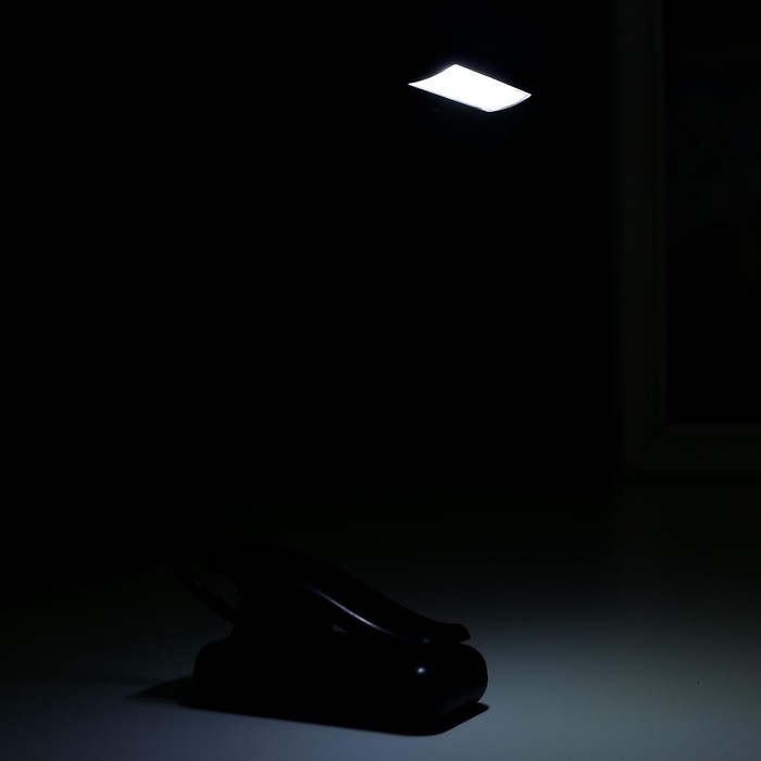 Лампа для чтения на прищепке 16430/1 LED от батареек 3ААА черный 7х4,5х31 см RISALUX Лампа для чтения на прищепке 16430/1 LED от батареек 3ААА черный 7х4,5х31 см RISALUX