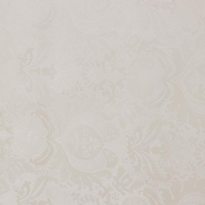 Клеенка столовая на нетканой основе с тиснением «Вензеля», ширина 135 см, рулон 20 м, цвет белый