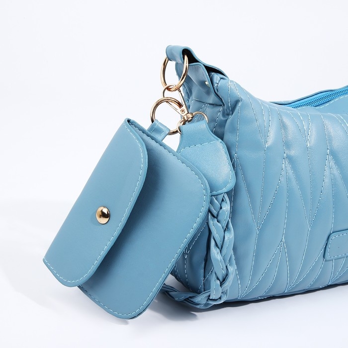 Сумка кросс-боди на молнии, цвет голубой Сумка кросс-боди на молнии, цвет голубой