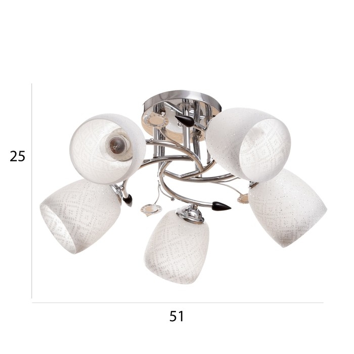 Люстра Люстра "Вега" 5х40Вт Е27 Хром МОДЕЛЬ: 2612357