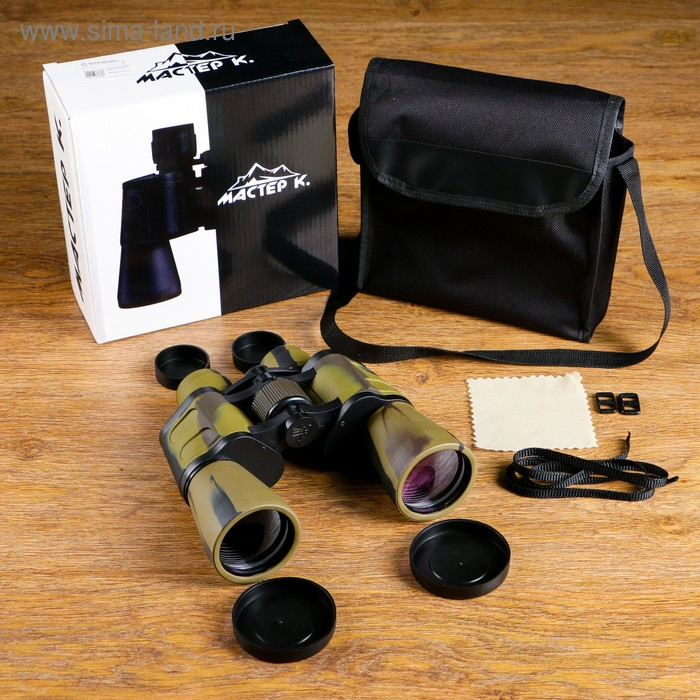 Бинокль 10х50,  Бинокль 10х50, "Снайпер", цвет хаки, линзы зелёные