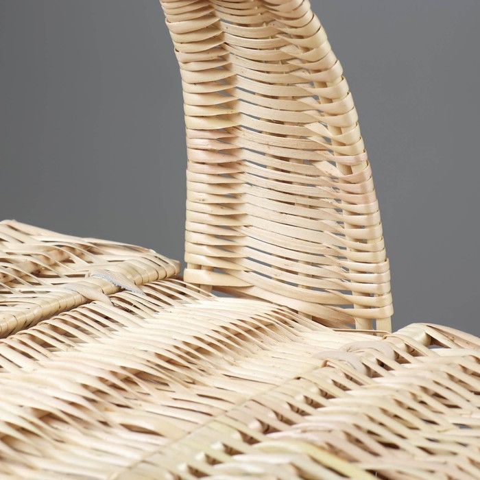 Корзина «Пикник», с крышкой, №1, дно:16х31 см, верх:40х28 см, H=25/45 см, ива Корзина «Пикник», с крышкой, №1, дно:16х31 см, верх:40х28 см, H=25/45 см, ива