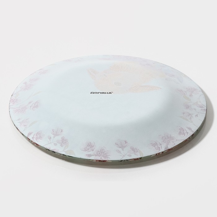 Тарелка стеклянная Доляна &laquo;Кролик&raquo;, d=20 см