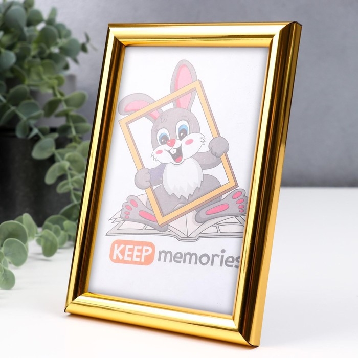 Фоторамка пластик 10х15 см 111 золото Фоторамка пластик 10х15 см 111 золото