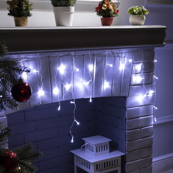 Гирлянда «Бахрома» 1.8 × 0.5 м, IP20, прозрачная нить, 48 LED, свечение белое, 8 режимов, 220 В Гирлянда «Бахрома» 1.8 × 0.5 м, IP20, прозрачная нить, 48 LED, свечение белое, 8 режимов, 220 В