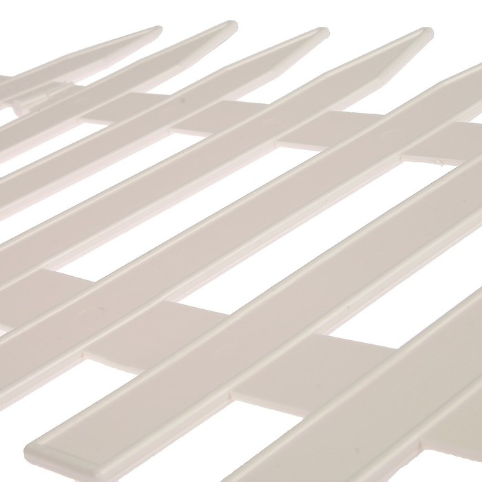 Ограждение декоративное, 35 × 210 см, 5 секций, пластик, белое, GOTIKA, Greengo Ограждение декоративное, 35 × 210 см, 5 секций, пластик, белое, GOTIKA, Greengo