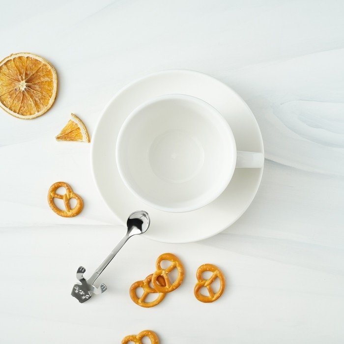 Ложка чайная из нержавеющей стали Magistro «Котик», длина 11,5 см, цвет серебряный Ложка чайная из нержавеющей стали Magistro «Котик», длина 11,5 см, цвет серебряный