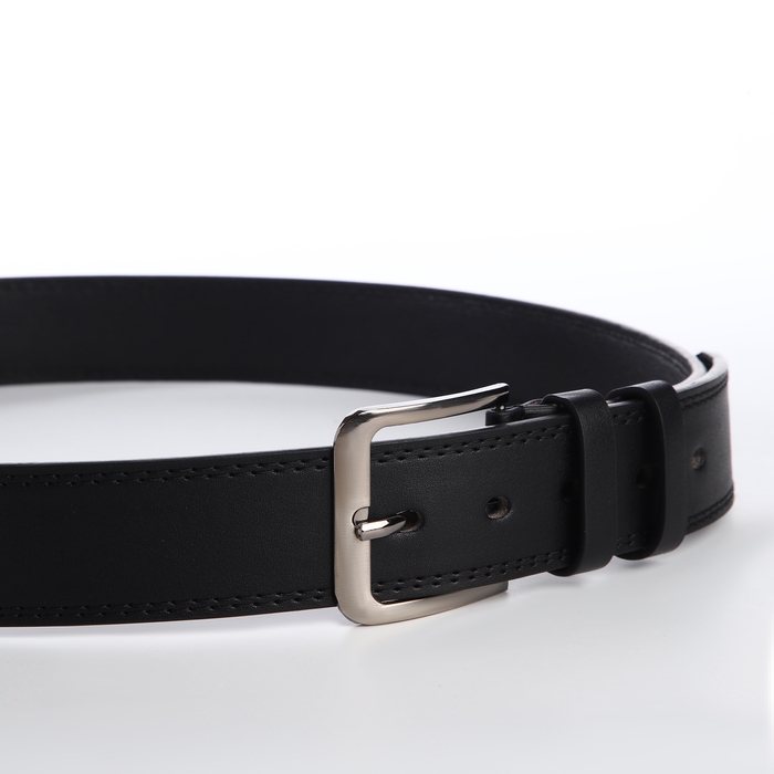 Ремень мужской, ширина 4 см, винт, пряжка металл, цвет чёрный Ремень мужской, ширина 4 см, винт, пряжка металл, цвет чёрный