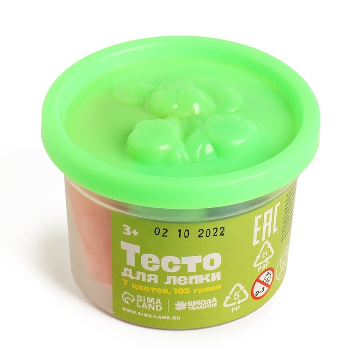 Тесто для лепки, 7 цветов 15 г в ведёрке Тесто для лепки, 7 цветов 15 г в ведёрке