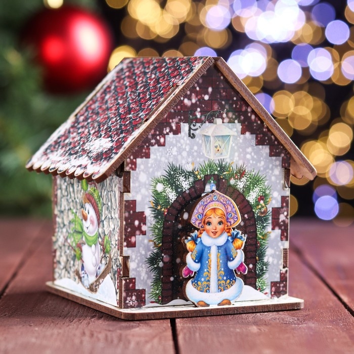 Новогодний домик-копилка Новогодний домик-копилка "Домик", 10х10х11 см, микс