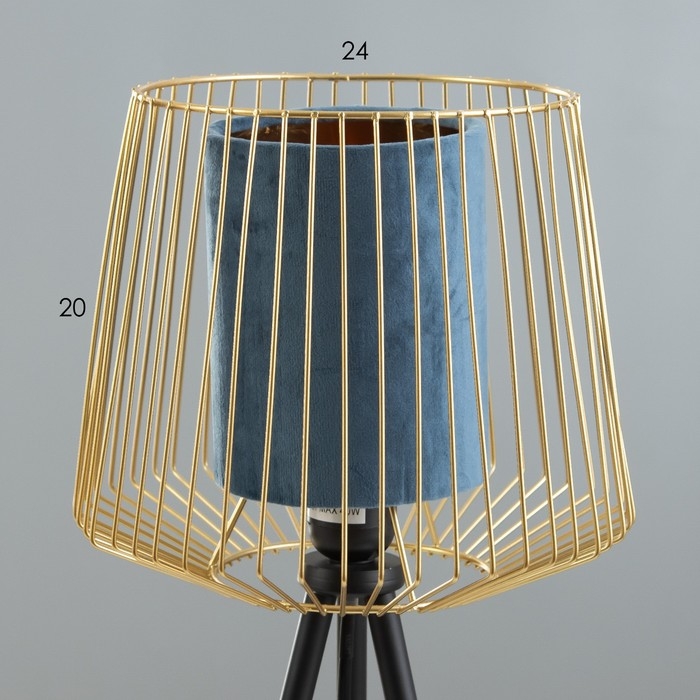 Настольная лампа 42872/1BK Е27 40Вт синий золото 24х24х57см RISALUX Настольная лампа 42872/1BK Е27 40Вт синий золото 24х24х57см RISALUX