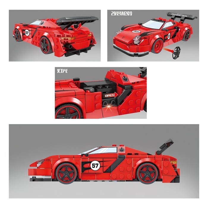 Конструктор Гонка &laquo;Редчемп&raquo;, световые эффекты, 290 деталей