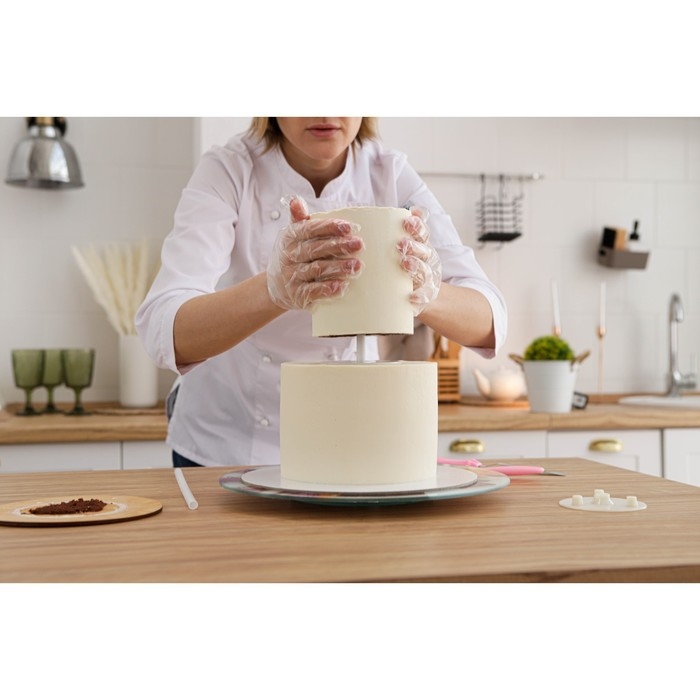 Набор палочек - дюбелей для кондитерских изделий KONFINETTA, 8 шт, d=0,9 см, 30 см, цвет белый Набор палочек - дюбелей для кондитерских изделий KONFINETTA, 8 шт, d=0,9 см, 30 см, цвет белый