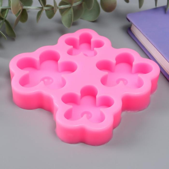 Молд силикон Молд силикон "Маленькие цветочки" 4 предмета 10х10х1,5 см