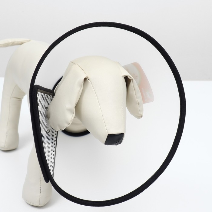 Ветеринарный воротник №2, обхват шеи 35-40 см, высота 18 см, чёрный Ветеринарный воротник №2, обхват шеи 35-40 см, высота 18 см, чёрный