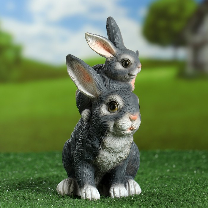 Садовая фигура  Садовая фигура "Зайчата" 20х18см