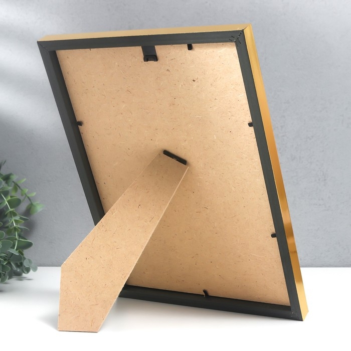 Фоторамка пластик Фоторамка пластик "МИРАМ" 21х29,7 см, (A4) золото (пластиковый экран)