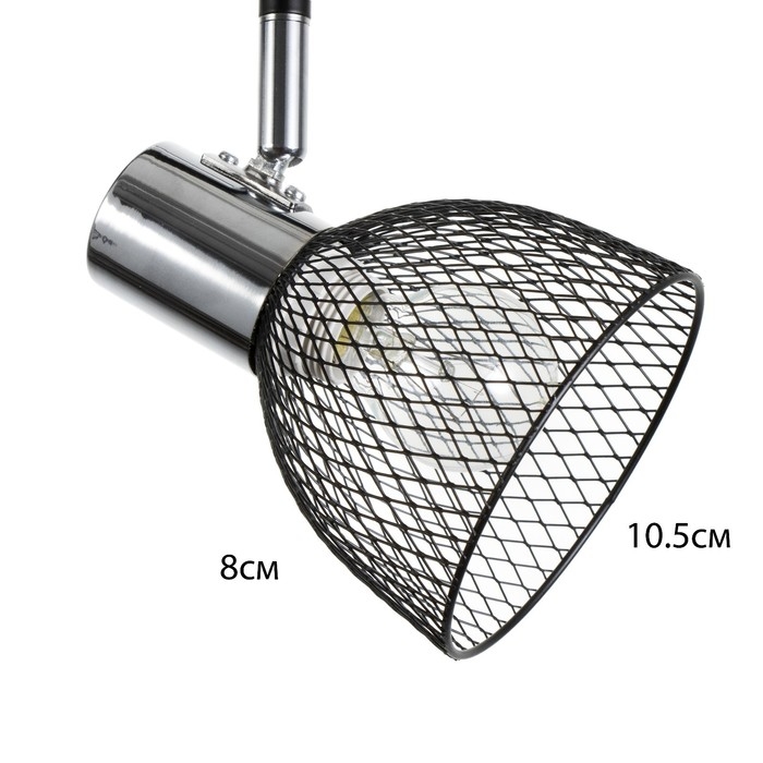 Светильник Светильник "Мэдока" 3х60Вт Е14 черный/хром 57х10х19,5см