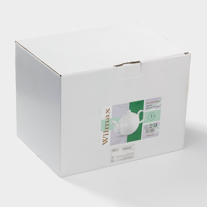 Чайник фарфоровый заварочный Wilmax Olivia «Классика», 1,75 л, цвет белый Чайник фарфоровый заварочный Wilmax Olivia «Классика», 1,75 л, цвет белый