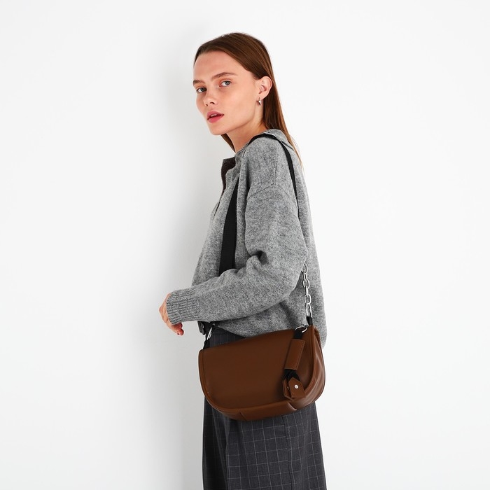 Сумка кросс-боди на молнии, цвет коричневый Сумка кросс-боди на молнии, цвет коричневый