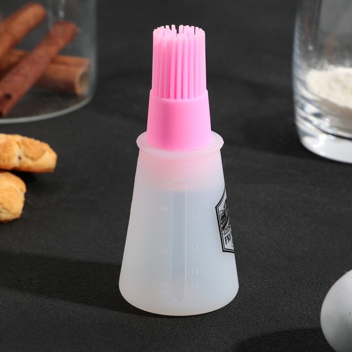 Кисть для масла «Прованс», 11.8 х 5.2 см, силикон, цвет розовый Кисть для масла «Прованс», 11.8 х 5.2 см, силикон, цвет розовый