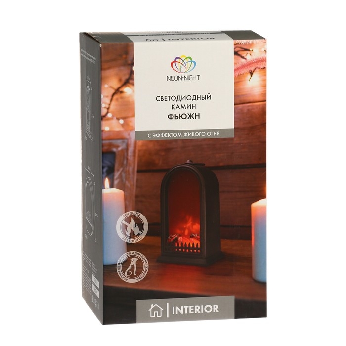 Биокамин NEON-NIGHT «Фьюжн», с эффектом живого огня, 2хС/USB , чёрный Биокамин NEON-NIGHT «Фьюжн», с эффектом живого огня, 2хС/USB , чёрный