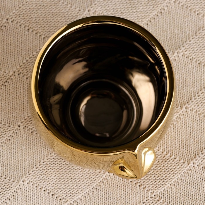 Кашпо  Кашпо "Дыхание" золотое, 12х12х10см