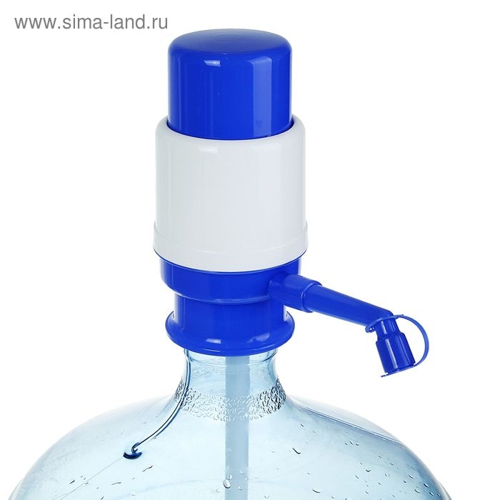 Помпа для воды LESOTO Mini, механическая, под бутыль от 11 до 19 л, голубая Помпа для воды LESOTO Mini, механическая, под бутыль от 11 до 19 л, голубая