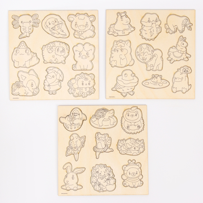 Заготовки для творчества «Зверята», 27 шт Заготовки для творчества «Зверята», 27 шт