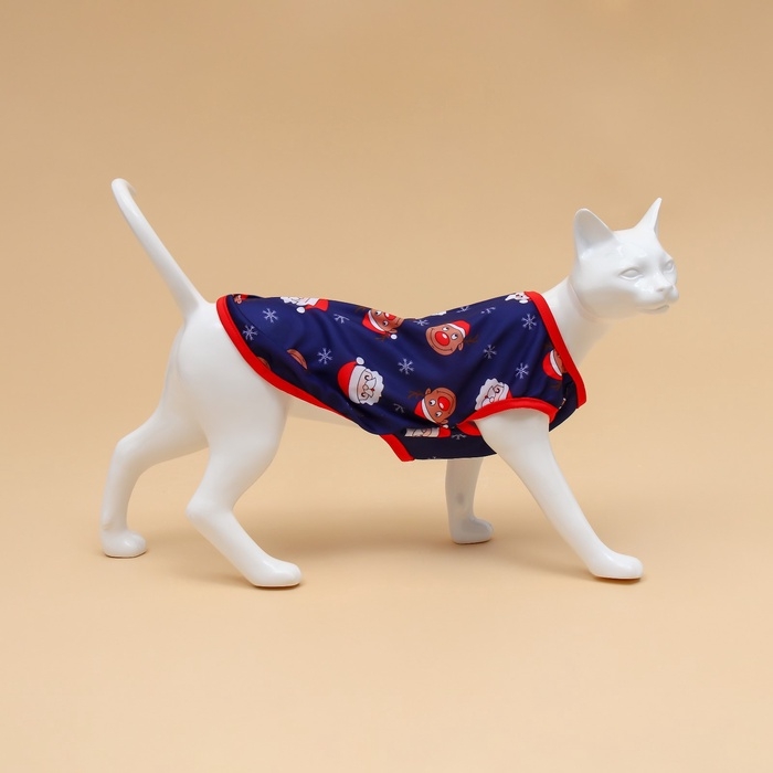 Новый год. Майка  Новый год. Майка "Новогодняя ночь", размер XL (ДС 40, ОШ 40, ОГ 50 см), синяя