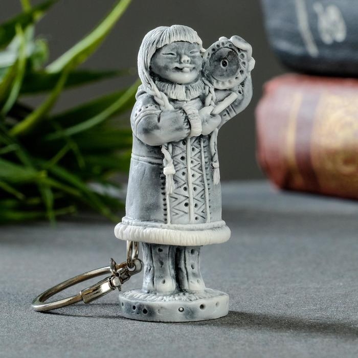 Брелок  Брелок "Девушка с бубном у уха" 6см