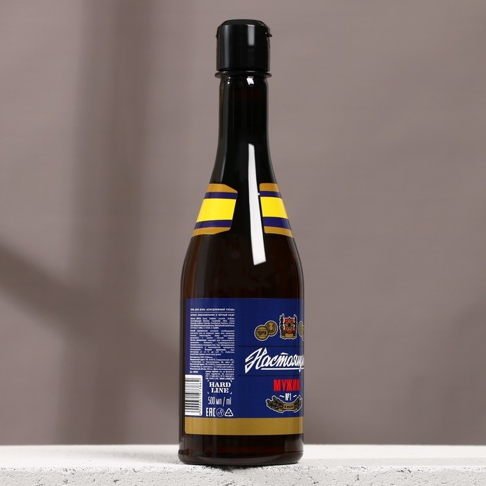 Гель для душа во флаконе пиво «Настоящий», 450 мл, аромат можжевельника и чёрного кедра, Новый Год Гель для душа во флаконе пиво «Настоящий», 450 мл, аромат можжевельника и чёрного кедра, Новый Год