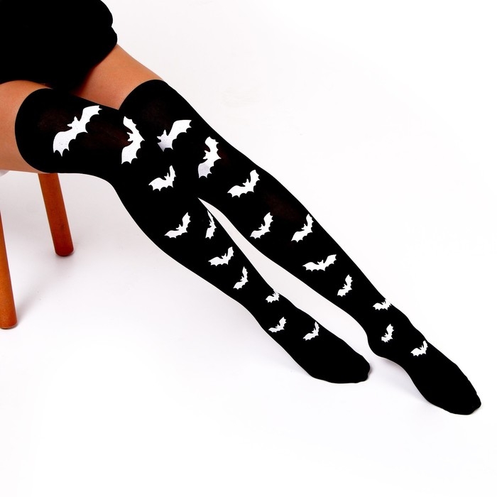Хэллоуин. Чулки карнавальный аксессуар «Летучие мышки» Хэллоуин. Чулки карнавальный аксессуар «Летучие мышки»
