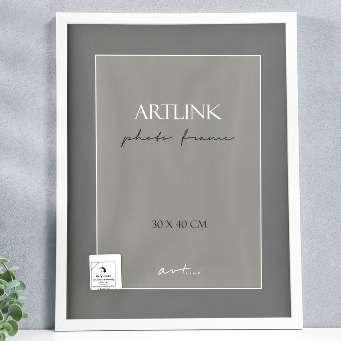 Фоторамка МДФ Фоторамка МДФ "Nina" 30х40 см, белый (пластиковый экран)